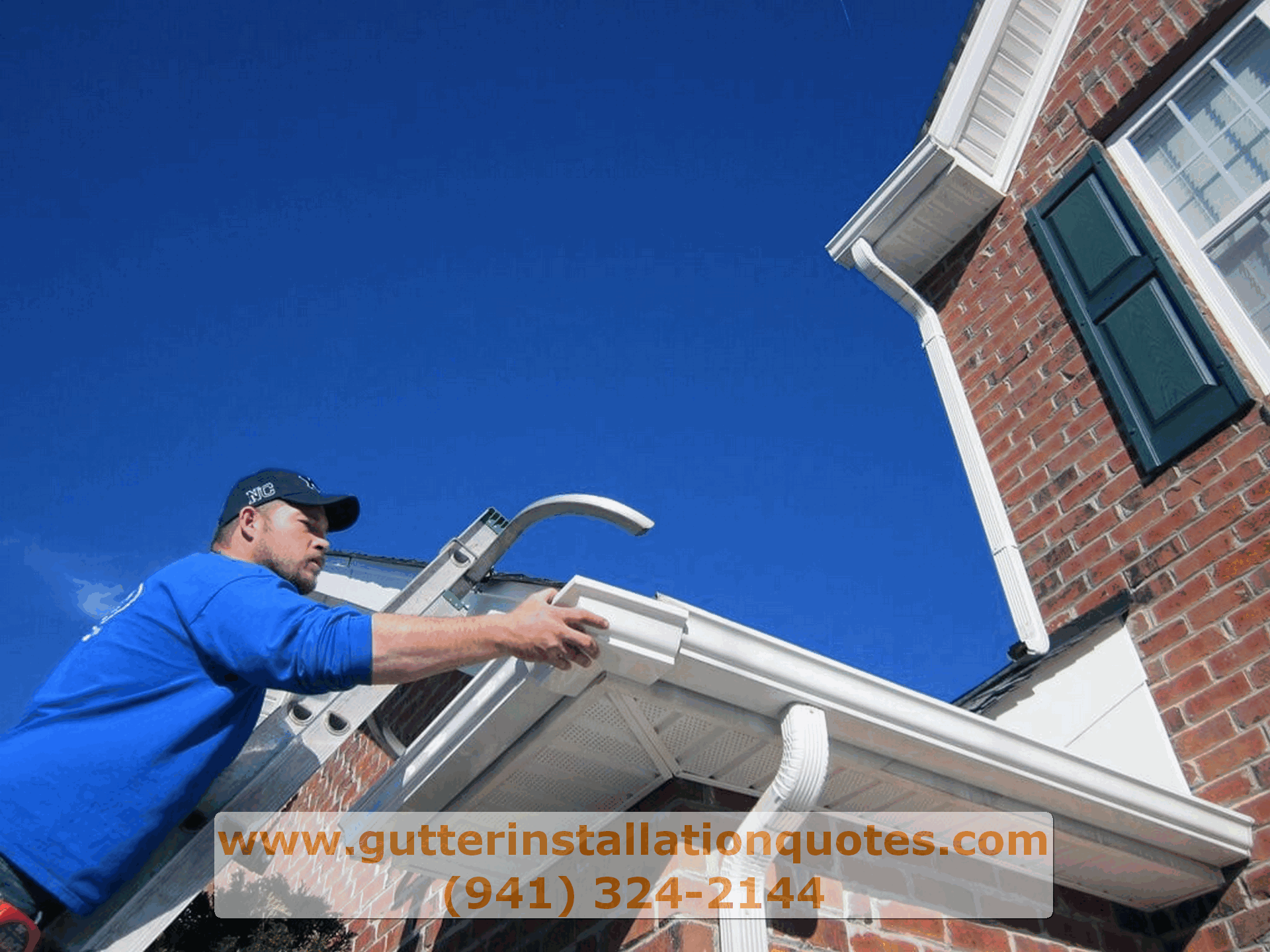 Seamless gutter installation in Choctaw Beach