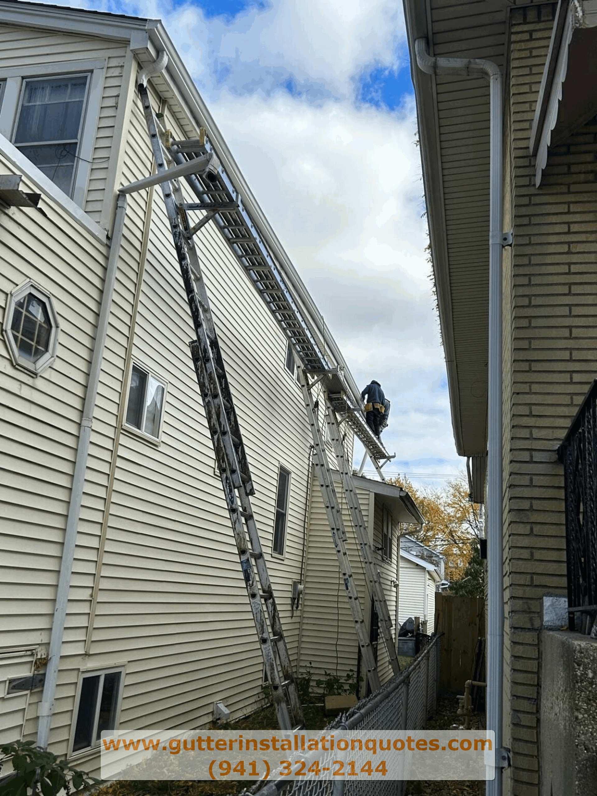 Professional gutter installation in North Port, Florida