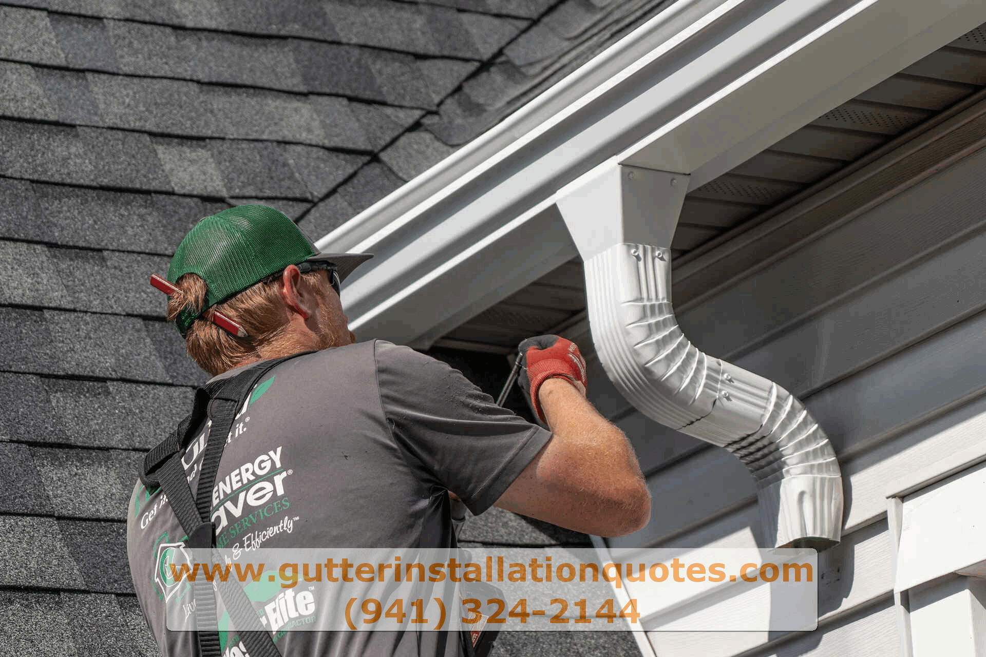 Professional gutter installation in Sarasota Springs, Florida