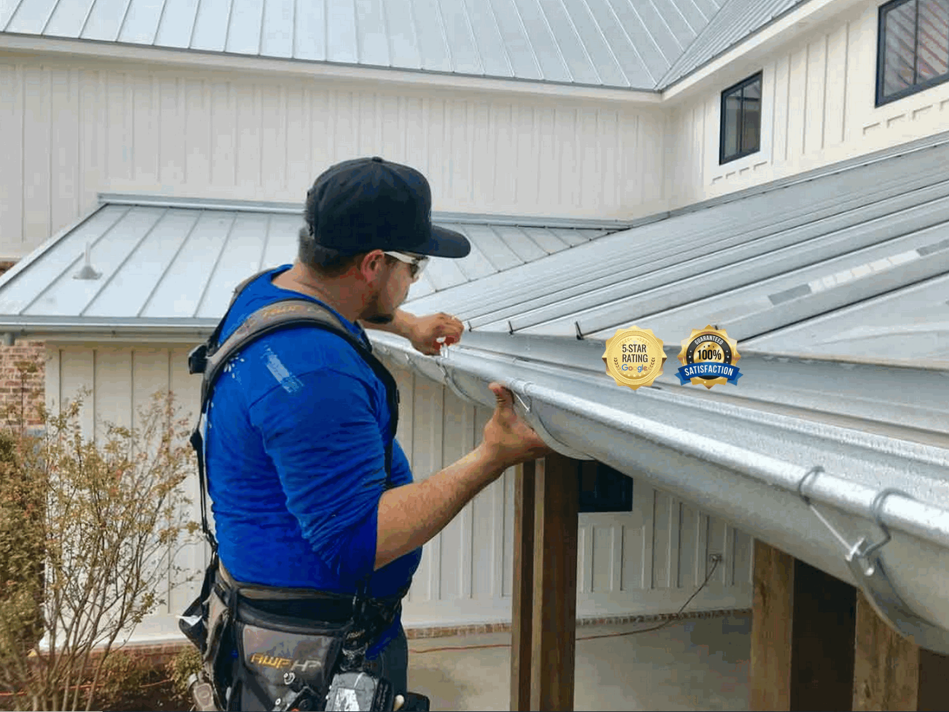 Seamless gutter installation in Islamorada