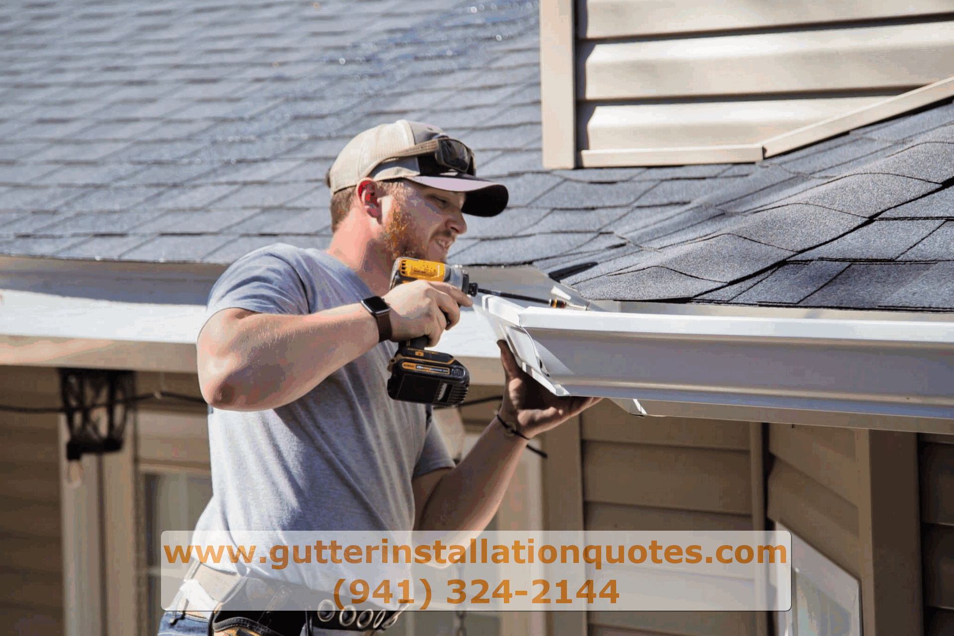 Seamless gutter installation in St. Pete Beach